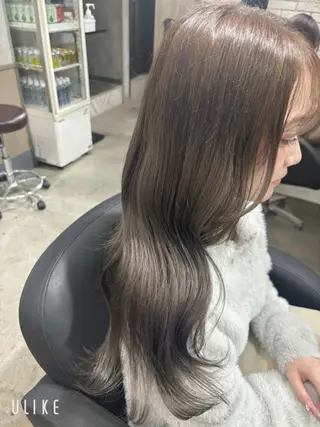 ロング カラー 髪質改善個室salon N  北千住所属・オリーブカラー/ ピンクカラー/みさきのヘアスタイル