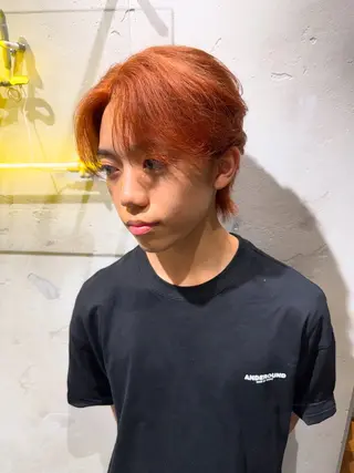 ショート カラー メンズ kanta 梅田 韓国ハイトーンのヘアスタイル