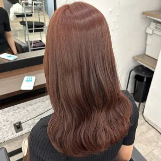 セミロング カラー 暖色🍇/透明感/ 髪質改善/YUIKOのヘアスタイル