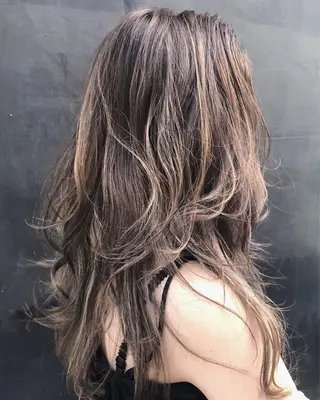 ロング 白髪ぼかし×デザイン 🕊️🫧ホウジョウのヘアスタイル