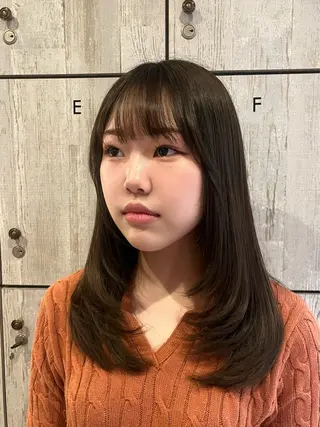 セミロング カラー ♡ナナコ♡ レイヤー/艶髪のヘアスタイル