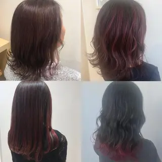 ロング カラー 阿部 響香のヘアスタイル