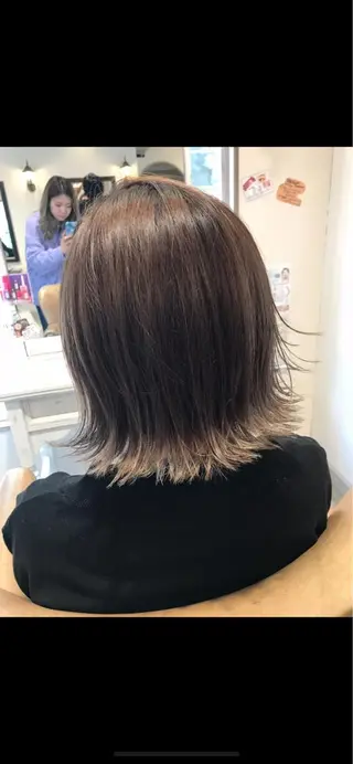 ミディアム カラー ヘアアレンジ 韓国♡ハイライト ♡YURIのヘアスタイル