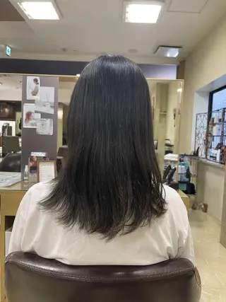 セミロング 縮毛・酸性ストレート 特化のヘアスタイル