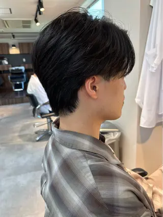 メンズ 保立/フェザーパーマ /メンズカット千葉のヘアスタイル