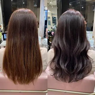 ロング カラー 顔まわりカット🌟 くびれヘア/寺門遥輝のヘアスタイル