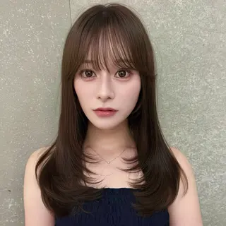 ロング カラー 韓国レイヤー🇰🇷 /縮毛矯正💎/月音のヘアスタイル