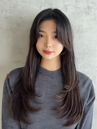 セミロング トレンド韓国レイヤー 🇰🇷のんのヘアスタイル
