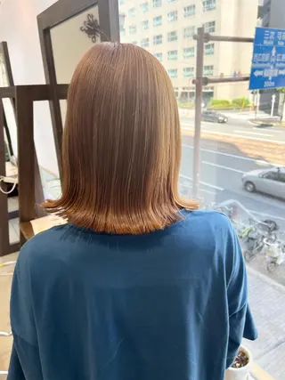 ミディアム カラー 中村 桃子のヘアスタイル
