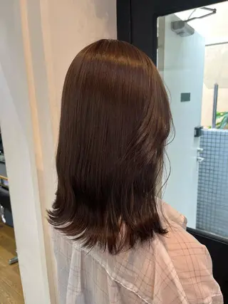 セミロング Airi 韓国y2k ハイレイヤーのヘアスタイル
