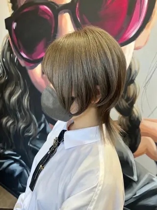 ミディアム カラー パーマ ヘアアレンジ メンズ キッズ ネイル マツエク・マツパ アイブロウ 久木原 ゆりのヘアスタイル