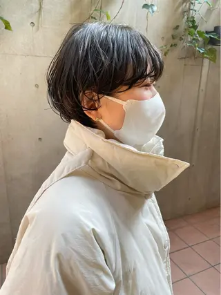 ショート 大人可愛い♡コテ巻き パーマ🌼杉田 萌恵のヘアスタイル