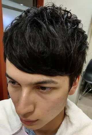 ショート パーマ 渡邉 直登のヘアスタイル