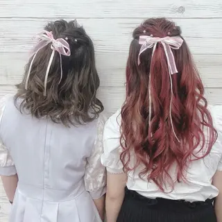 ロング カラー ヘアアレンジ LAVENDIA 初音のヘアスタイル