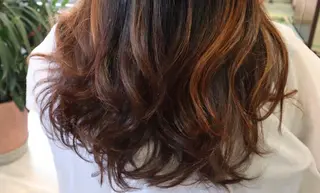 ロング 【南草津】髪質改善 ヘナカラー＆縮毛矯正のヘアスタイル