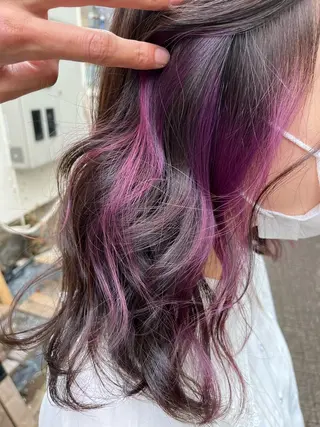 セミロング カラー 原宿サロン代表 デザインカラー伊藤卓のヘアスタイル
