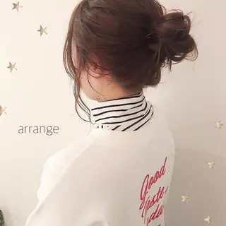 ミディアム ヘアアレンジ 市川 千夏のヘアスタイル