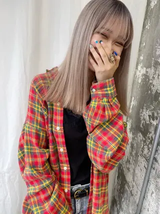 セミロング カラー Pia ツボイ ケイタのヘアスタイル