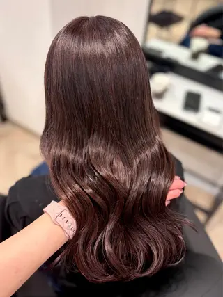 ロング カラー 𝒎𝒐𝒆🩰 名駅/ヘアメ/暖色♡のヘアスタイル