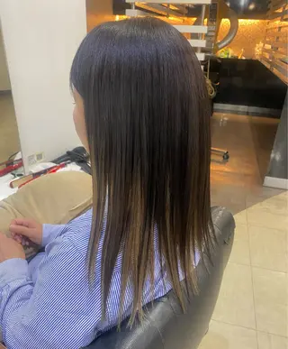 ロング カラー パーマ ヘアアレンジ 烏山 達也のヘアスタイル