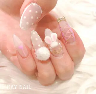 セミロング ネイル マツエク・マツパ be-cares beauty(豊川店のネイルデザイン