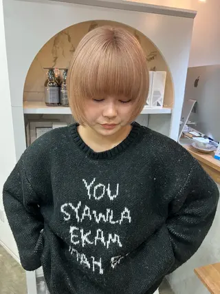 ミディアム カラー いざわりお /梅田/ブリーチのヘアスタイル