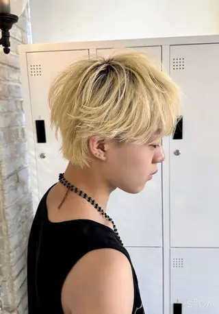 ショート カラー パーマ メンズ 🌿ガクト 🌿艶髪透明感のヘアスタイル