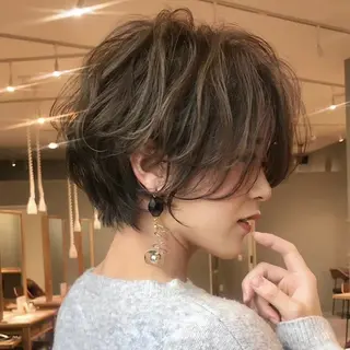 ショート 結べるレイヤーカット /カラー/あさかのヘアスタイル