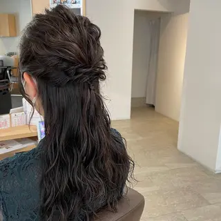 ヘアアレンジ 透明感カラー さきのヘアスタイル