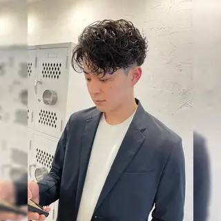 ショート カラー パーマ メンズ お悩み解決 園田翔大のヘアスタイル