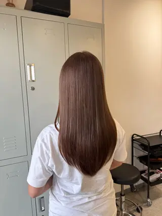 セミロング 透明感カラー🫧 🍒久留米美容室のヘアスタイル