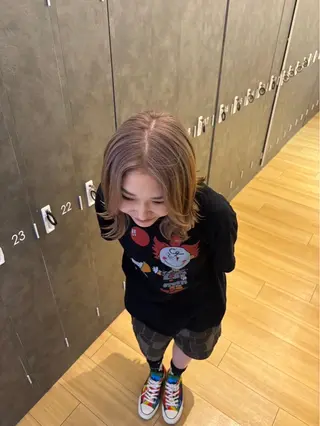 ミディアム 木村 泰晟のヘアスタイル