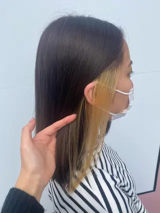 ミディアム カラー 💘韓国カラー💘 クルミのヘアスタイル