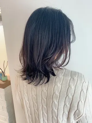 ミディアム カラー なりたいが叶う ながしまじゅんきのヘアスタイル