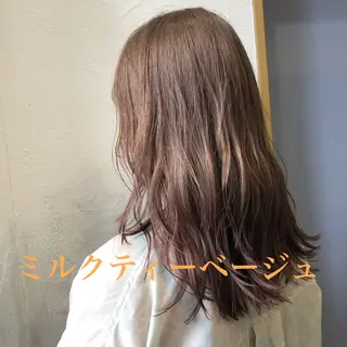 セミロング カラー ベイリコルド　アトリ 店長　宮城一真のヘアスタイル