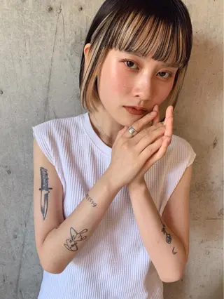 ショート 透明感カラー🌿ボブ ✨飛田　ケイのヘアスタイル