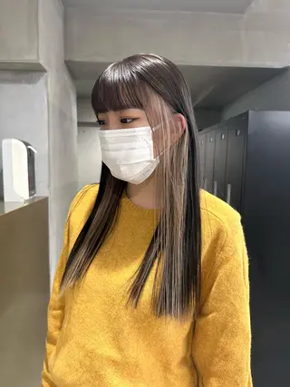 ロング カラー パーマ ヘアアレンジ ハイトーン/透け感 カラー🎀真香のヘアスタイル
