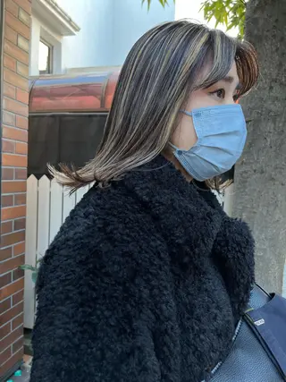ミディアム カラー eri kinjoのヘアスタイル
