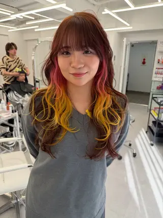 カラー 顔まわりの神様✨ 透明感カラー藤嶋秀幸のヘアスタイル