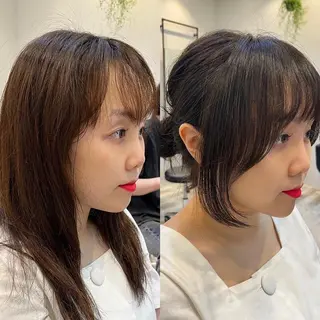 セミロング カラー 渋谷レイヤーカット❌ 縮毛矯正専門/武田涼のヘアスタイル