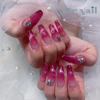 ネイル ️🫧もこ 艶感ネイル🫧のネイルデザイン