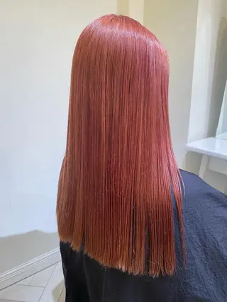 カラー ブリーチカラー🎀 韓国風/寺門美優のヘアスタイル