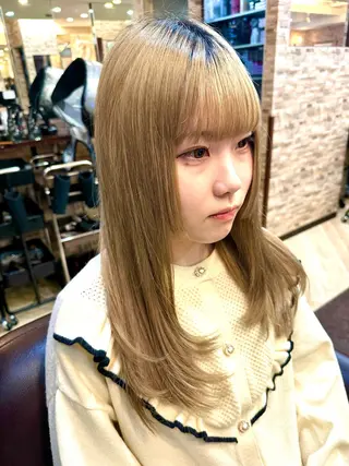 ロング 髪質改善池袋𓊆 大士𓊇ダブルカラーのヘアスタイル