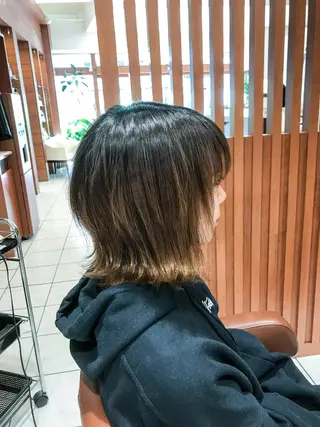 ショート カラー パーマ テラモト カズヨシのヘアスタイル