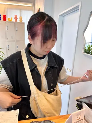 ミディアム カラー レイヤーカット/韓国 ヘア/ honokaのヘアスタイル