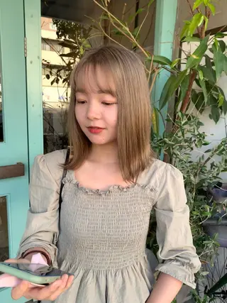 ミディアム カラー amy.所属・メンズカットパーマ/ ブリーチ高柳将太のヘアスタイル