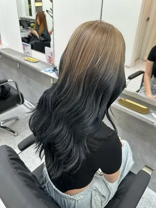 ロング カラー ヘアアレンジ 久米 治仁のヘアスタイル