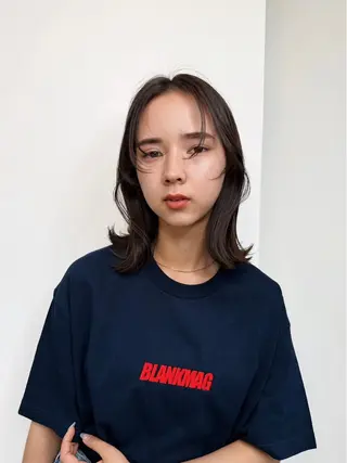 ミディアム カラー メンズカット メンズパーマのヘアスタイル