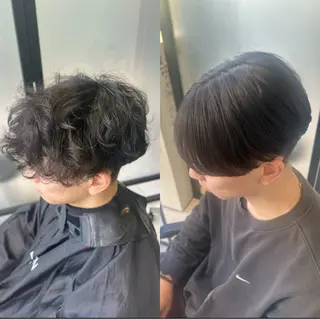 メンズ ✅曲がる縮毛矯正・ メンズ縮毛/森隆之介のヘアスタイル