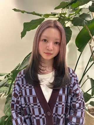 セミロング カラー ハイトーン/エクステ /🎀YUINA🎀のヘアスタイル